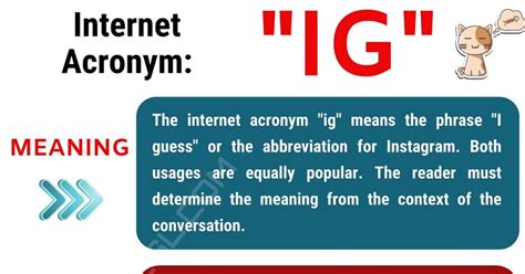 'IG' meaning: What are the various meanings for .